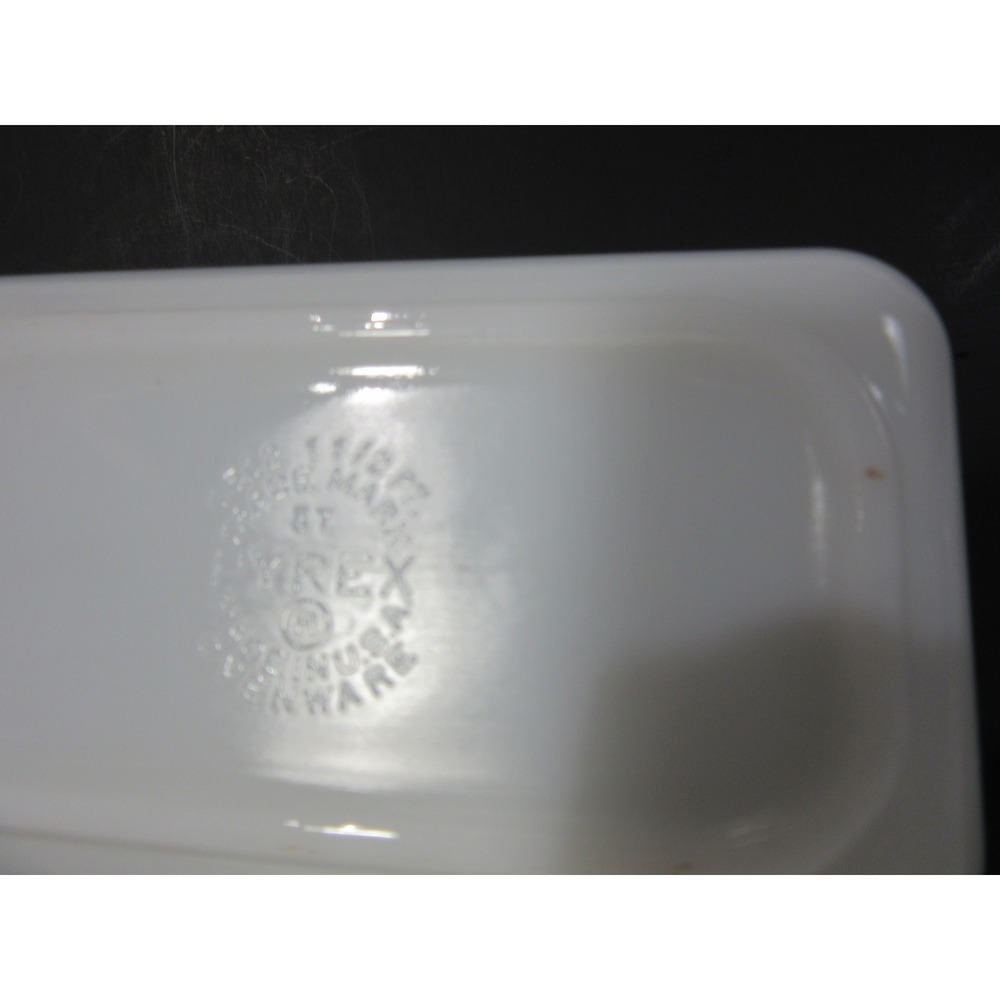 Vtg Pyrex Dish Set White Blue Butterprint Amish 501-503 Refrigerator Rooster - Picture 13 of 16